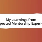 My Learnings from Unexpected Mentorship Experiences